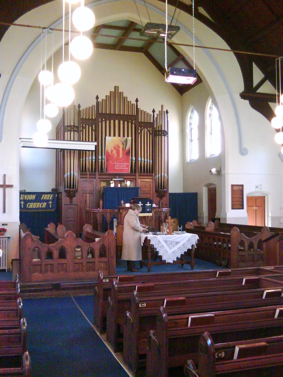 Looking towards the front and our well-loved organ.
